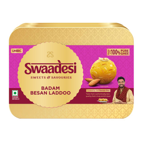 UNIBIC Swaadesi Badam Besan Laddoo Tin